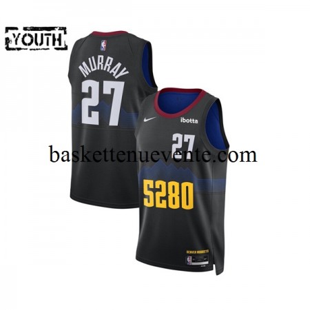 Maillot Basket Denver Nuggets Jamal Murray 27 2023-2024 Nike City Edition Noir Swingman - Enfant